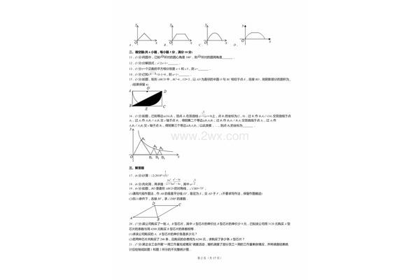 试卷分析数学