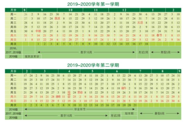 江南大学校历