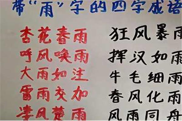 带雨字的成语大全