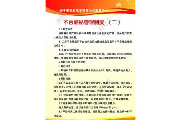 不合格品管理制度