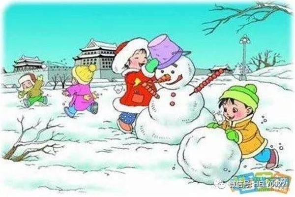 下雪了看图写话