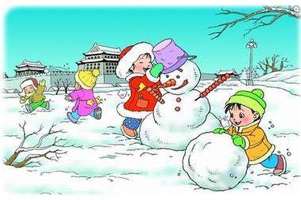 下雪了看图写话