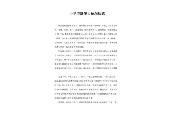 港珠澳大桥观后感