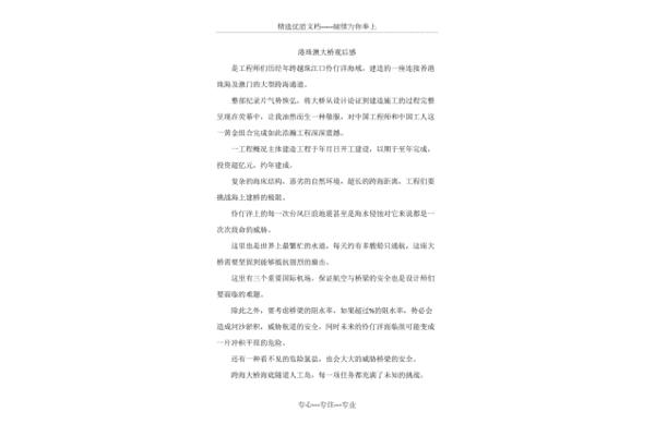 港珠澳大桥观后感