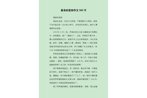坚持作文500字