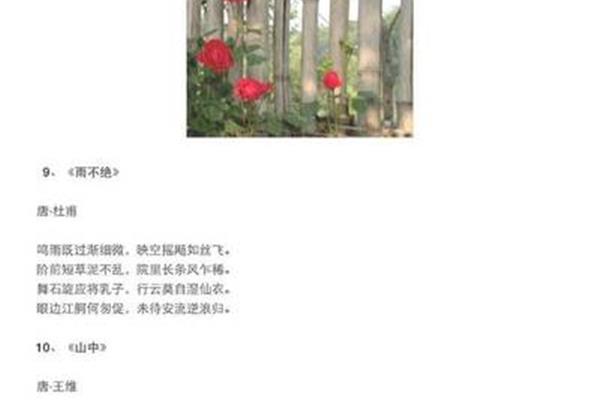 描写雨的古诗