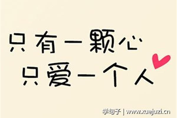 爱一个人的句子