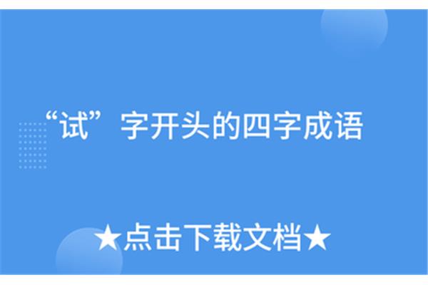 试字开头的成语