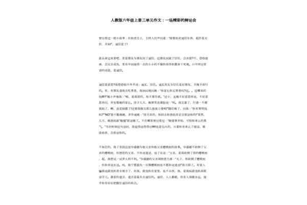 辩论会作文