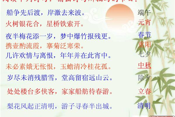 传统节日古诗词