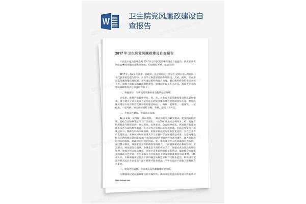 廉洁自律报告