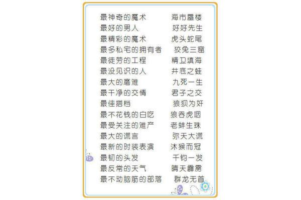 精彩的成语