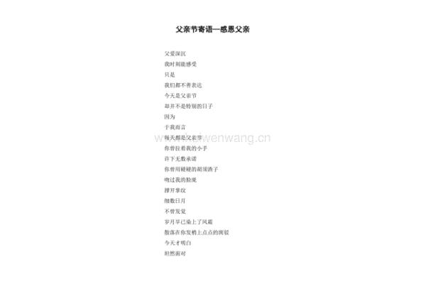 感恩父亲的句子