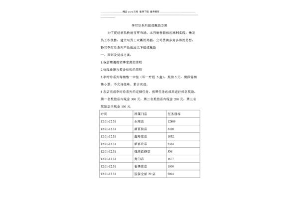 销售提成激励方案