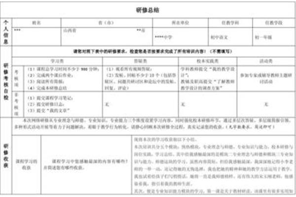 继续教育研修总结