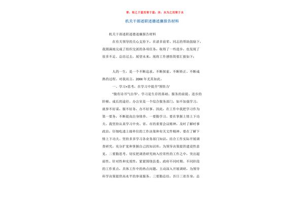 领导干部述职报告