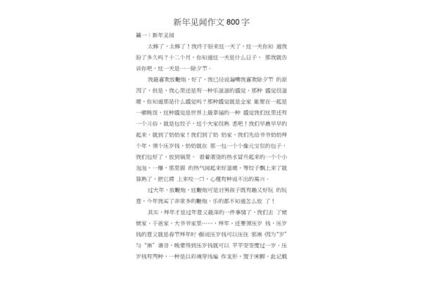 新年的作文