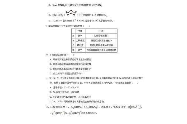 全国甲卷理综