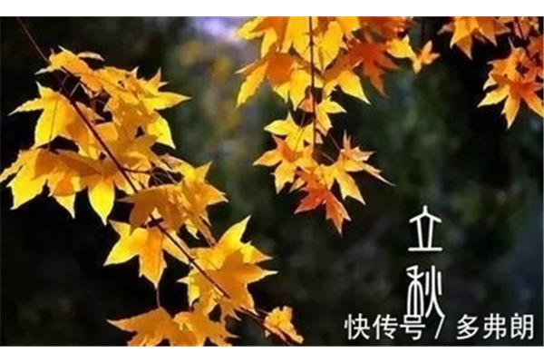 今年什么时候立秋