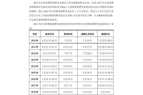教师招聘考试时间