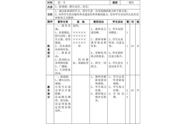 体育游戏教案大全