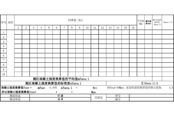 混凝土回弹