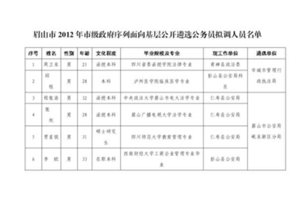 公务员序列