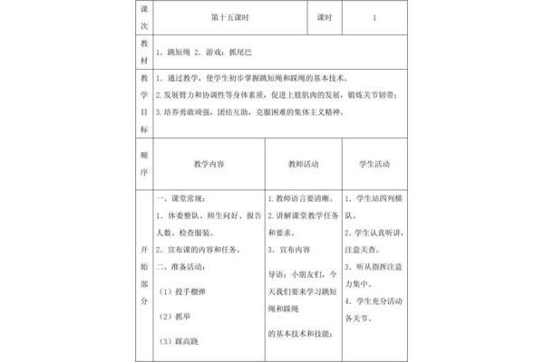 体育游戏教案大全
