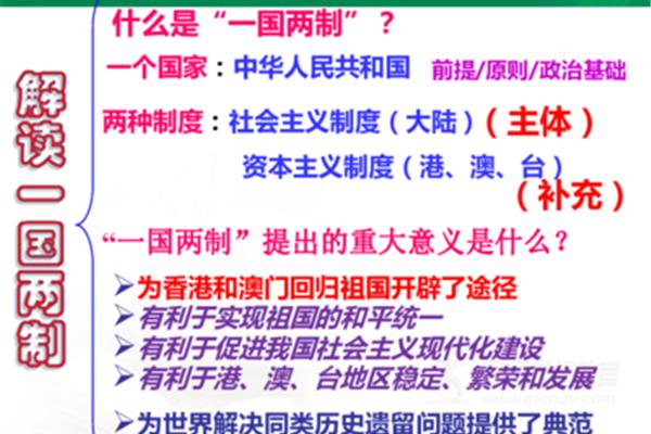 一国两制的前提