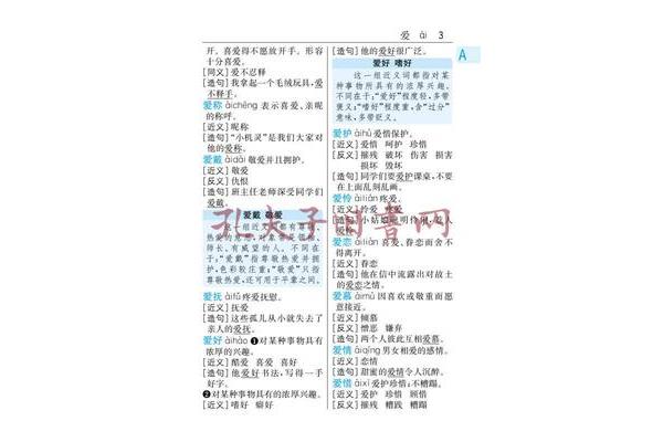 爱好的近义词