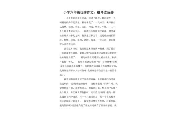 读后感的作文