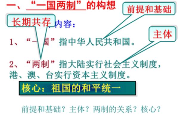 一国两制的前提