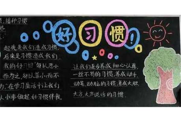 行为习惯黑板报