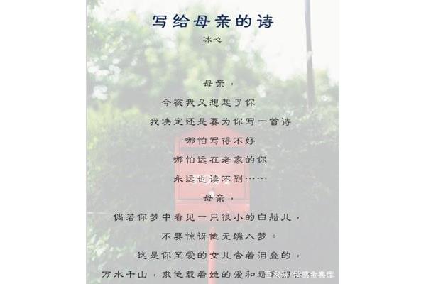 写母亲的诗