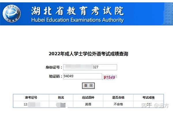 学位英语成绩查询