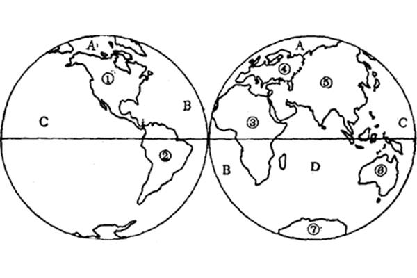 大洲大洋分布图