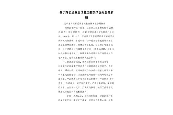 整改落实情况