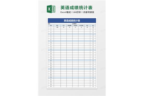 成绩统计表