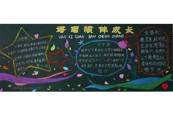 行为习惯黑板报