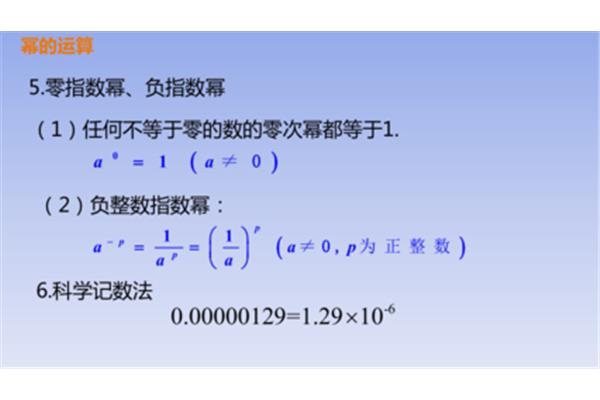 负指数幂怎么算