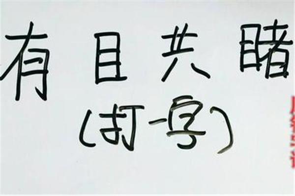 有目共睹打一个字