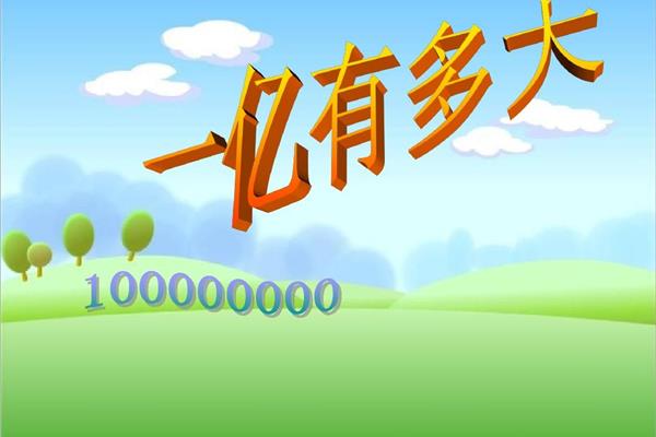 一亿有多大