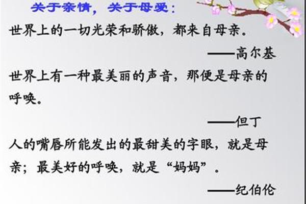 母亲的名言