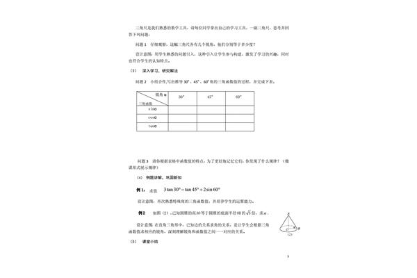 三角函数特殊角