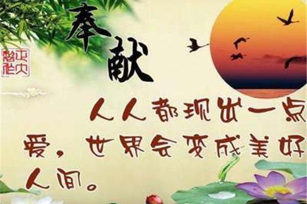 有关奉献的名言