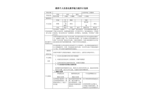 能力提升计划