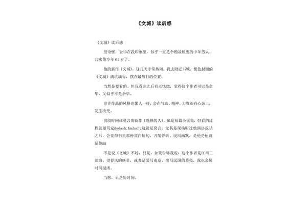 文城读后感