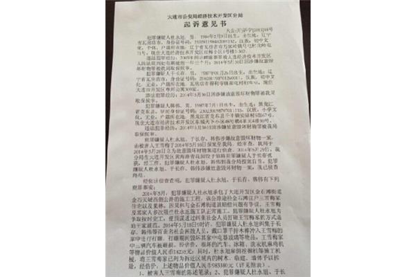 起诉意见书