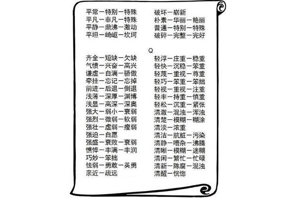 普通的反义词