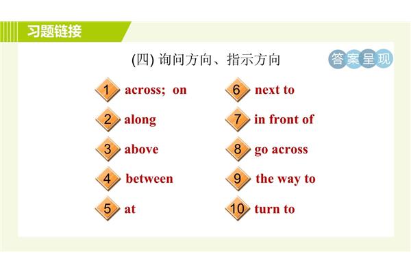 方向的英语